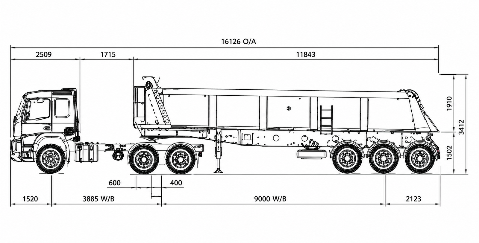 Tipper trailer for bulk agricultural loads