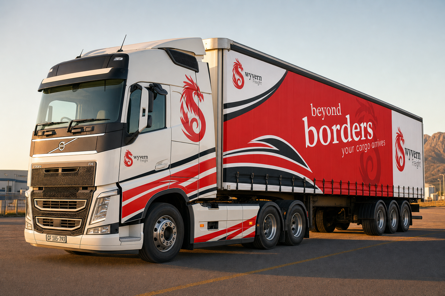 Wyvern truck on route